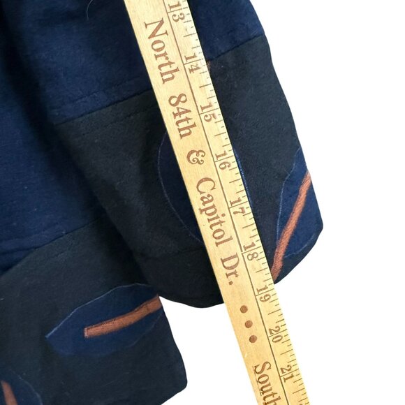 Deborah Murphy Long Sleeve Button Front Jacket Women's Blue Black Winter Chic - Picture 9 of 10